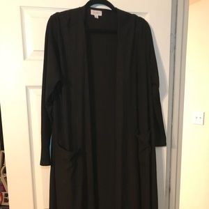 LuLaRoe XL Sarah Duster Cardigan Black